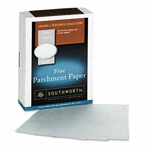 Southworth Parchment Specialty Paper, Gray, 24 lbs., 500 per Box (SOU974C)