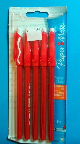Paper Mate, 1mm, M, erasable pen, Red