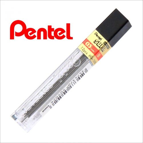 Pentel hi-polymer mechanical pencil leads refill 0.5 mm leads (12 pcs) - b for sale