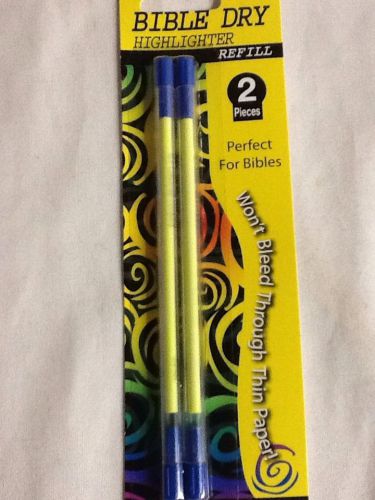 Bible Dry Highlighters No Bleed Retractable Yellow Refill (11516-1W-311B)