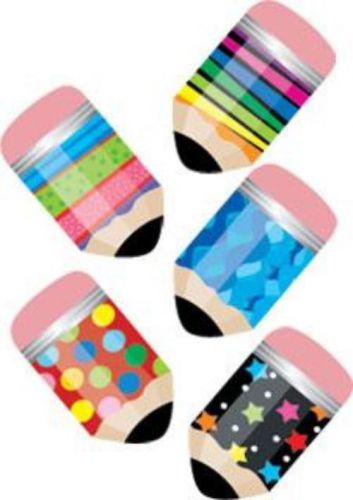 Creative Teaching Press Poppin&#039; Patterns Pencils Hot Spots Stickers