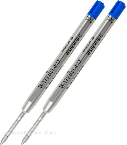 Waterford Ballpoint Pen Refill - Two Refills - Blue Ink