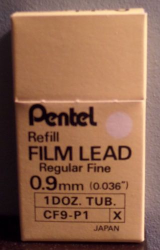 PENTEL Mechanical Pencil P1 Refill Film Lead 0.9mm (0.036&#034;) 1 Dozen Tubes CF9-P1