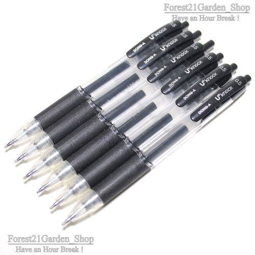 x5 pcs Dong-A U-Knock Plus+ Gel Ink Black 0.5mm Rollerball Pen 5pcs