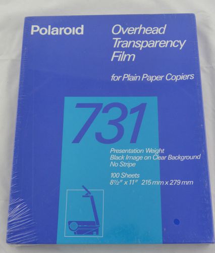 POLAROID Overhead Transparency Film 731 Plain Paper Copiers New Office 100 #820