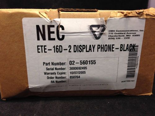 NEC ETE 16D-2 Display Phone 02-560150 Used Black