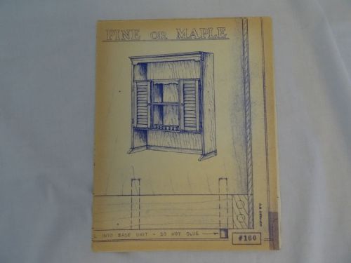 Wood Furniture Designs Blueprint 40&#034; Utility Shelf Top 160 1972