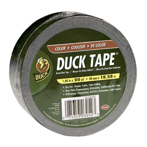 NEW Duck Brand 392875 Black Color Duct Tape, 1.88-Inch by 20 Yards, Single Roll