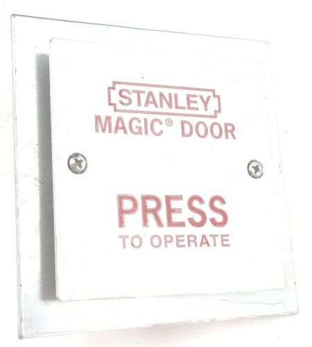 STANLEY 712199 PUSH PRESS TO OPERATE PUSH PLATE DOOR ANODIZED ALUMINUM SWITCH