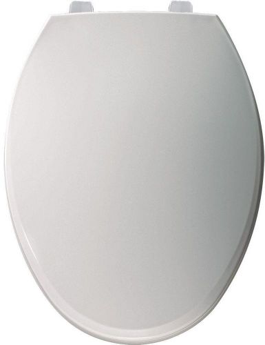 Just lift elongated closed front toilet seat white heavy duty plastic for sale