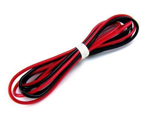 Silicone wire - fine strand - 22 gauge - 30&#034; black  30&#034; red for sale