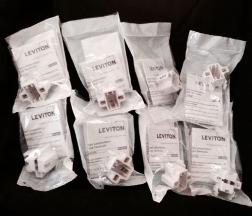 Lot of 8 - leviton 26719-100 lamp holder,75 w lamp for sale