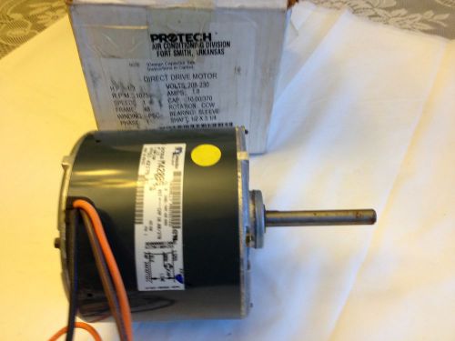 New protech 51-42179-01  condenser motor 1/3 hp 208-230/1/60 1075 rpm/1 speed for sale