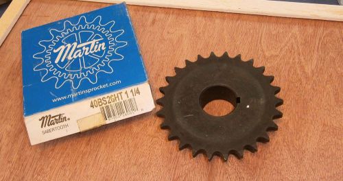 Martin 26 tooth sprocket 1  1/4  diameter bore 40bs26ht 40 pitch roller chain for sale