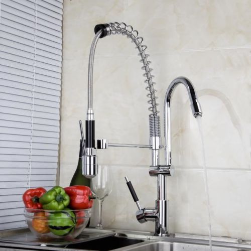 Modern style LED vessel sink deck mounted kitchen swivel faucet mixers tap