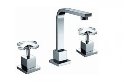 New WELS Bathroom Cooby Wide CROSS Brass Chrome Basin Tap Sets