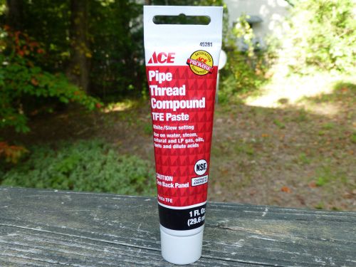 Ace pipe thread compound white teflon tfe paste 1 oz nsf  *buy 2 or more &amp; save* for sale
