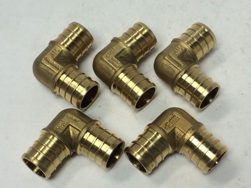 5 pcs lot 3/4&#034; x 3/4&#034; elbow pex brass plumbing fitting f1807 for sale