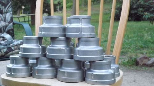 Pipe fittings 3x3/4 bell reducing coupling,304 stainless new. for sale