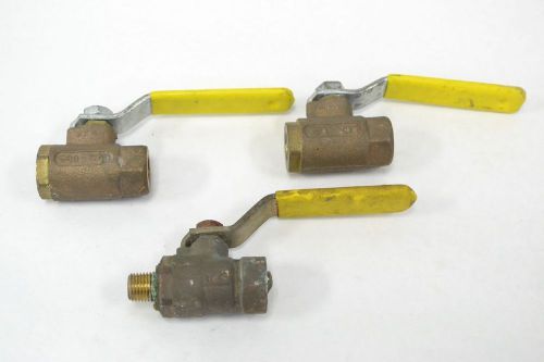 Lot 3 apollo cii brass ball valve 1/4in npt 2way b331052 for sale