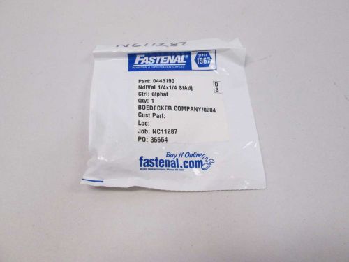 New fastenal 0443190 bidirectional 1/4 in brass needle valve d390385 for sale