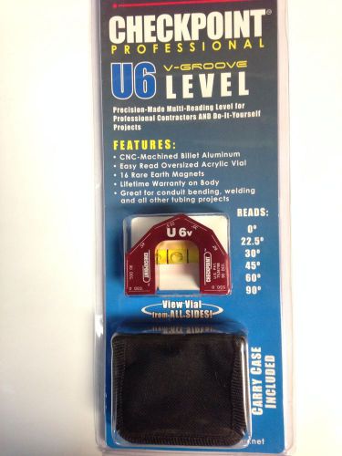 Checkpoint U6 V-Groove Level With Case (Red)