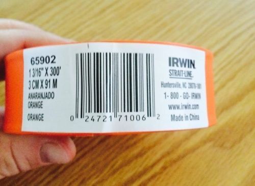 Irwin straight-line (65902) 1-3/16&#034; x 300&#039; orange flagging tape (6 pack!) for sale