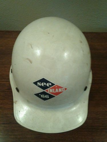 Vintage fiberglass see inland 66 mining helmet, construction hard hat, msa glass for sale