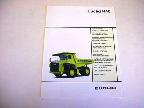 Euclid R40 Hauler Truck Literature