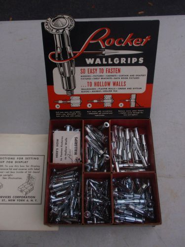 Vintage, 3 boxes WallGrips, Hangers, Wall and Concrete Toggles, Display Cases