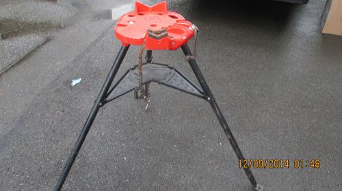 Ridgid no 460 tri-stand 1/8 - 6&#034; chain pipe vise used for sale
