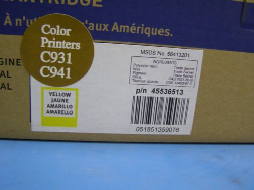 New In Box Okidata C931/C941 Yellow Toner Cartridge Digital Envelope Press