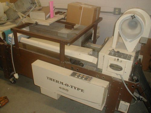 Thermo-o-type thermographer model 450 raised print machine for sale
