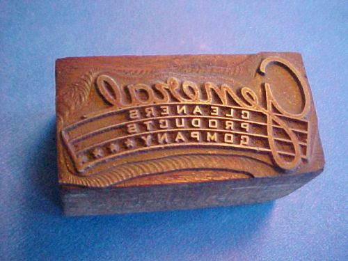 Letterpress printers block &#034;General&#034; Cleaners-Products-Company**** Dry Cleaning!