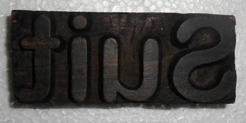 Vintage letterspress wooden block  printing suit block made in india m593 for sale