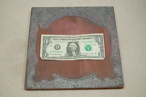 Vintage printing press plates blocks - swiss handkerchief notes and news for sale