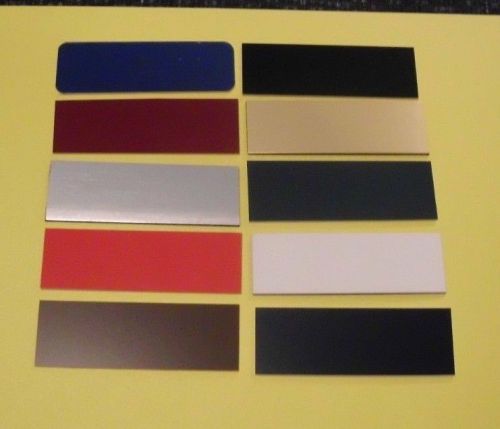 25 BLANK NAME BADGES TAGS PLATES PLASTIC YOU CHOOSE COLORS AND SIZES FREE SHIP