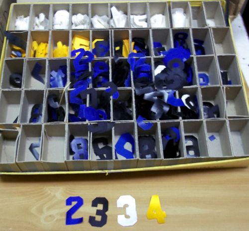 2 Inch Sew On Tackle Twill Numbers  Blue,Black,White and Gold     #a8