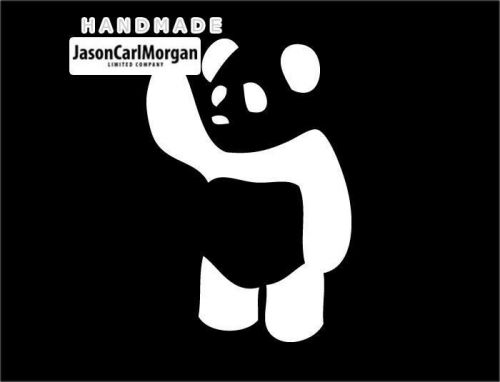 JCM® Iron On Applique Decal, Waving Panda White