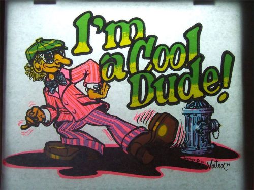 Lot of 12 Vintage 1970&#039;s VORTEX Day-Glo Heat Transfers ~ &#034;I&#039;m A Cool Dude&#034;