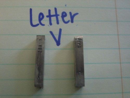 Graphotype class 350 die letter V font set 28A top and bottom dog tag military