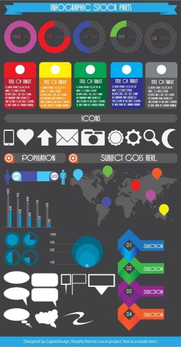 Infographic Stock Parts (vector Illustration)