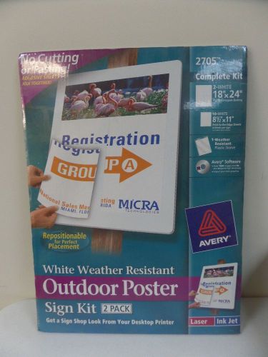 New Avery Outdoor Poster Sign Kit 2pk