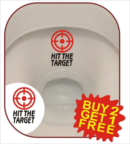 Hit the Target Toilet Vinyl Sticker Fun Funny Decal Bathroom Pot Art-1448