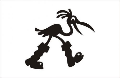 Bird in Boots Funny Car Vinyl Sticker Decal Gift - 271