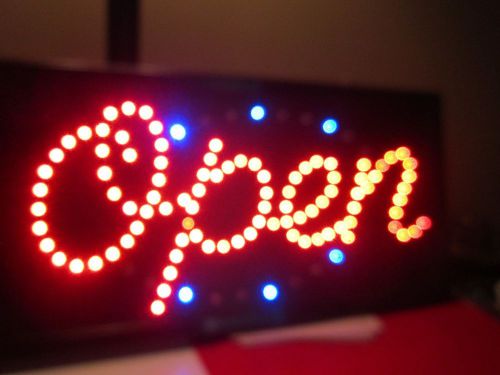 Animated Motion Running LED Business OPEN SIGN +On/Off Switch Bright Light Neon