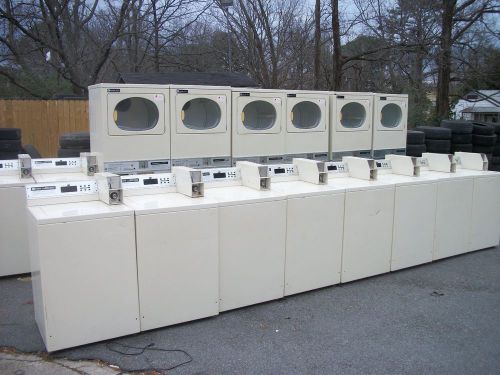 LOT OF 22 MAYTAG COMMERCIAL COIN OPERATED WASHERS AND DRYERS