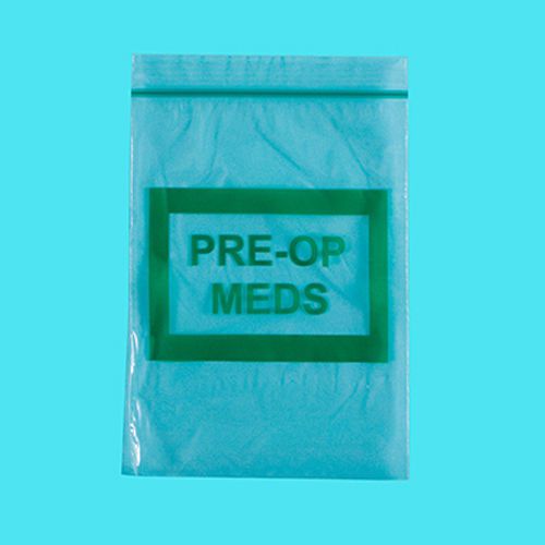 Health care log. colored-coded message bag, pre-op meds - 100 bags per package for sale