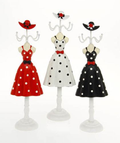 Shabby chic jewellery hanger display mannequin body jewel hanger black red white for sale