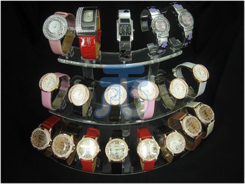 Clear Plastic Acrylic Display Watch Holder Stand Rack